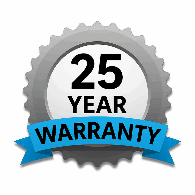 25 year warranty badge
